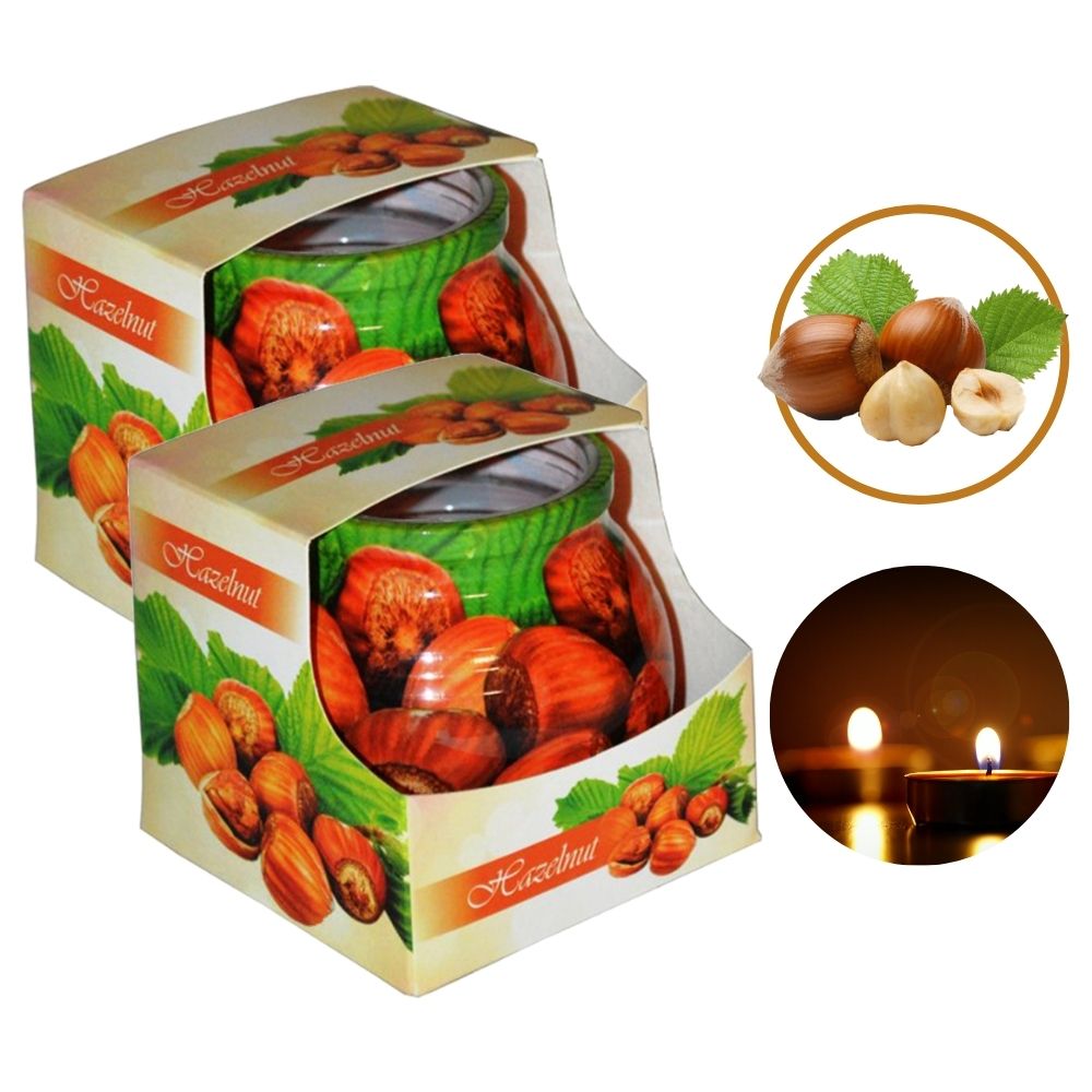 Combo 2 ly nến thơm tinh dầu Admit Hazelnut 85g - hương hạt phỉ, nến trang trí, thơm phòng, thư giãn, khử mùi