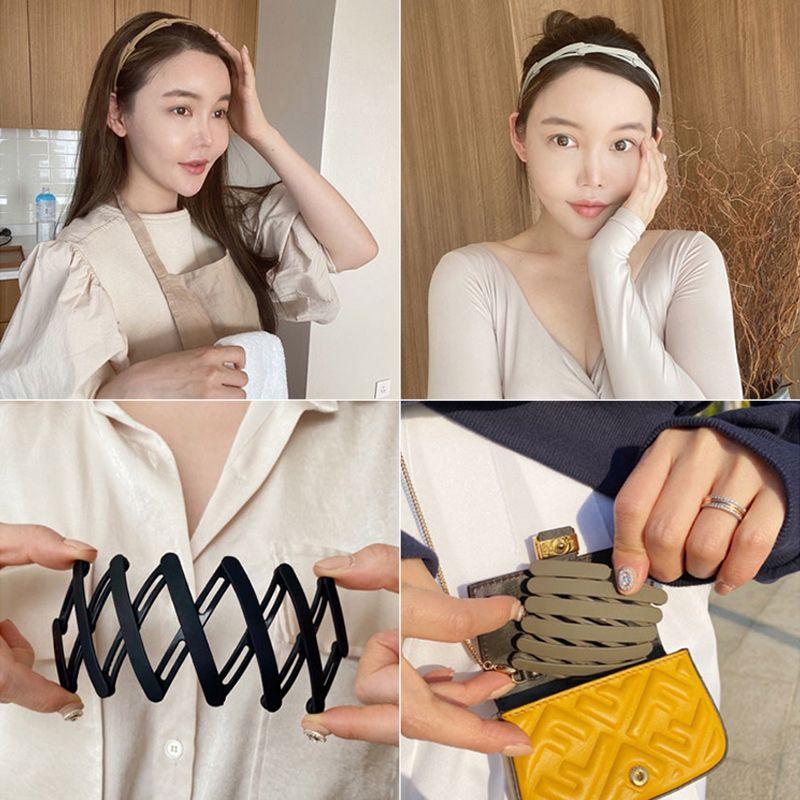 Băng đô, bờm cài tóc nhựa dẻo gấp gọn thời trang màu pastel xinh xắn