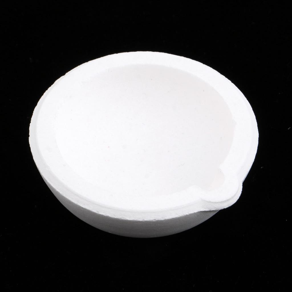 5xQuartz Silica Melting Crucible Dish Pot Cup for Gold Silver 100g 4.5x1.7cm