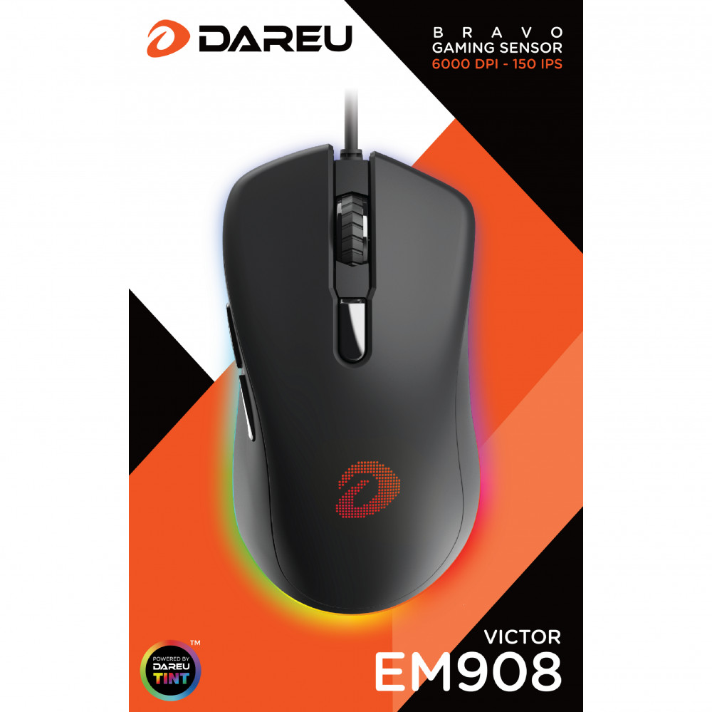 Chuột Gaming DAREU EM908 + Gaming mouse pad - Hàng chính hãng