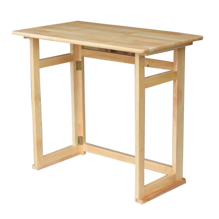 Bàn học gỗ xếp gấp gọn đa năng, 4 cạnh mặt bàn được bo tròn