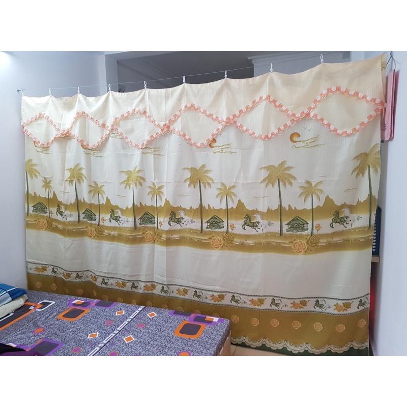Rido gấm sao cánh đồng ngựa ngang 2m x cao 2m5