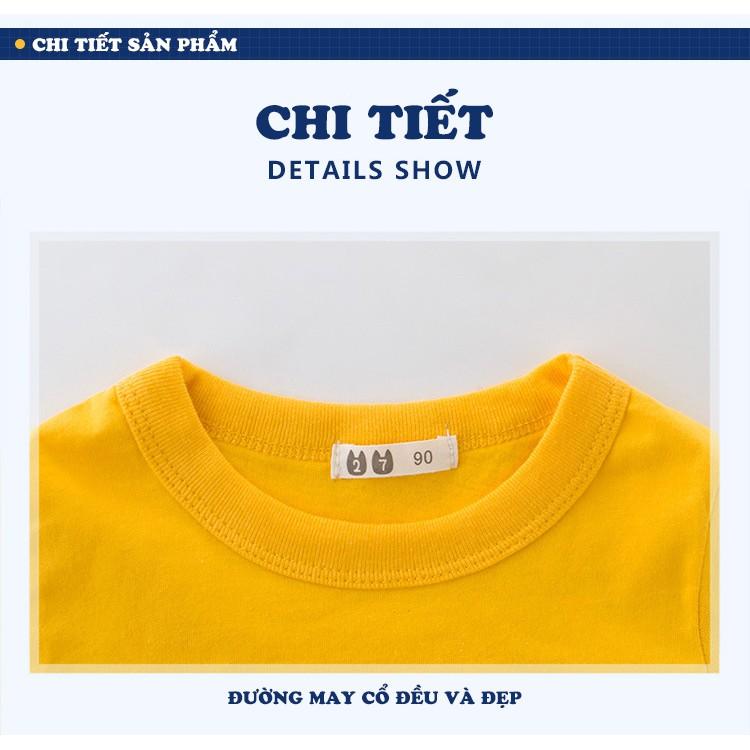 Áo thun cho bé trai họa tiết động vật ngộ nghĩnh chất 100% cotton