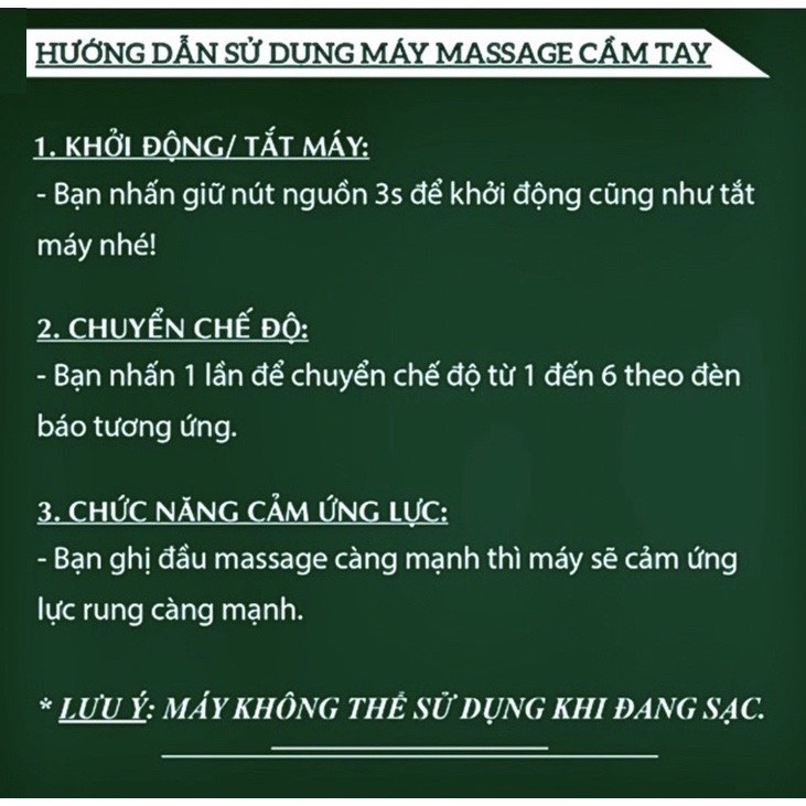 Máy mát xa cầm tay, súng massage trị liệu toàn thân Với 4 Đầu Thay Thế 6 Cấp Độ