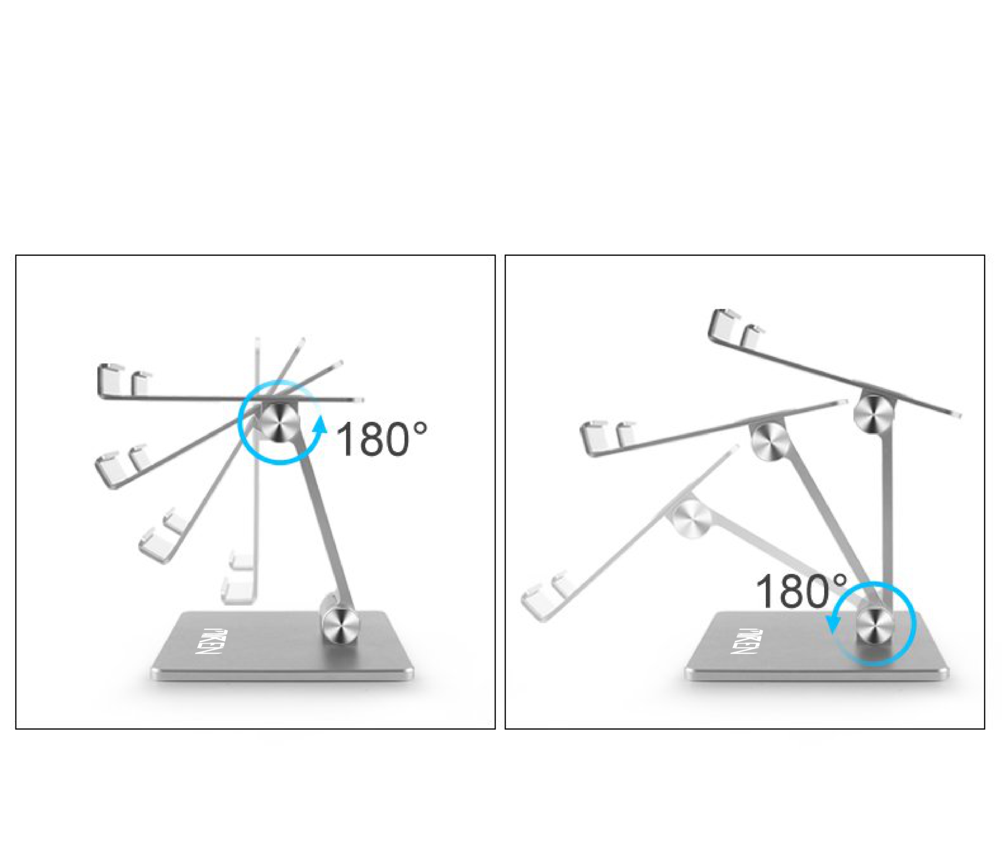 Giá Đỡ Máy Tính Bảng Ipad Chuyên Dụng Hợp Kim Nhôm Nguyên Khối - 2 Trục Điều Chỉnh Góc Độ - Gấp Gọn Tiện Lợi Hàng Chính Hãng