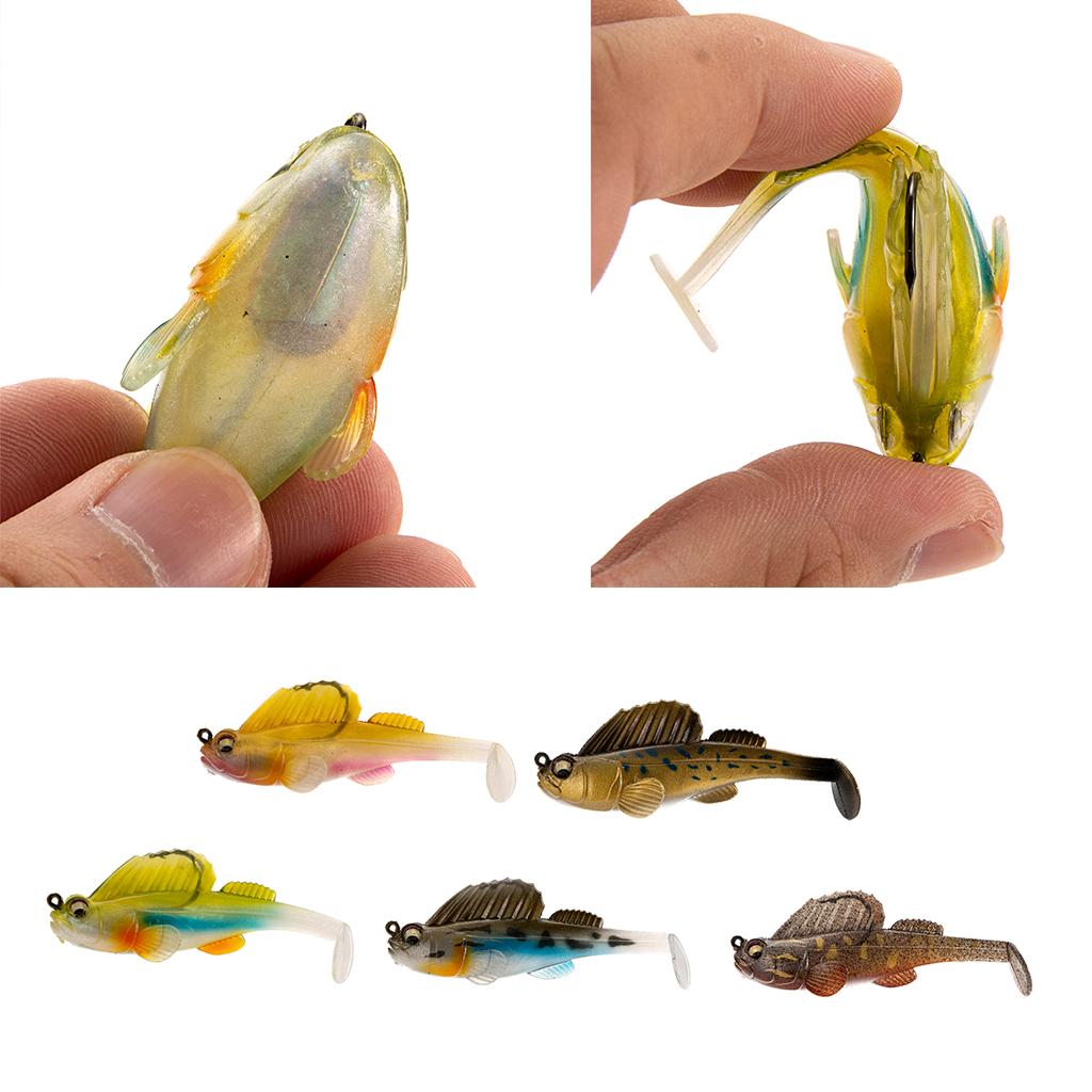 Soft Fishing Lures Rigged Head Jigs Lure Crankbaits Swimbaits Rig Tackle for Saltwater Freshwater Trout Bass
