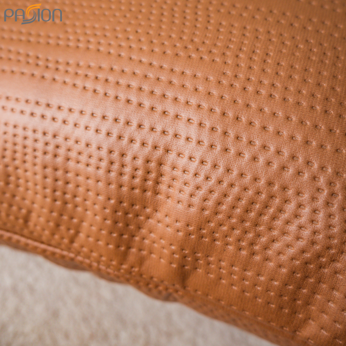 Gối Tựa Lưng Sofa Da Mềm Dập Kiểu Chấm Bi Phong Cách Ý