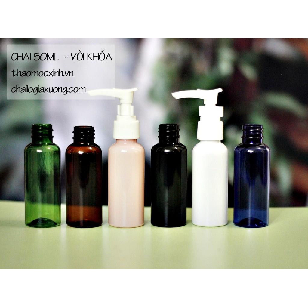 CHAI NHỰA 50ML NẮP BẬT XỊT PHUN SƯƠNG,VÒI KHÓA,NHẤN GIỌT