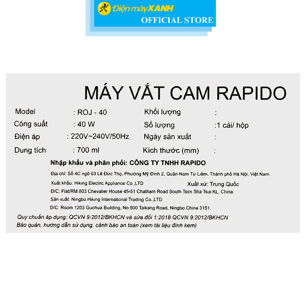 Máy vắt cam Rapido ROJ-40 - Hàng Chính Hãng