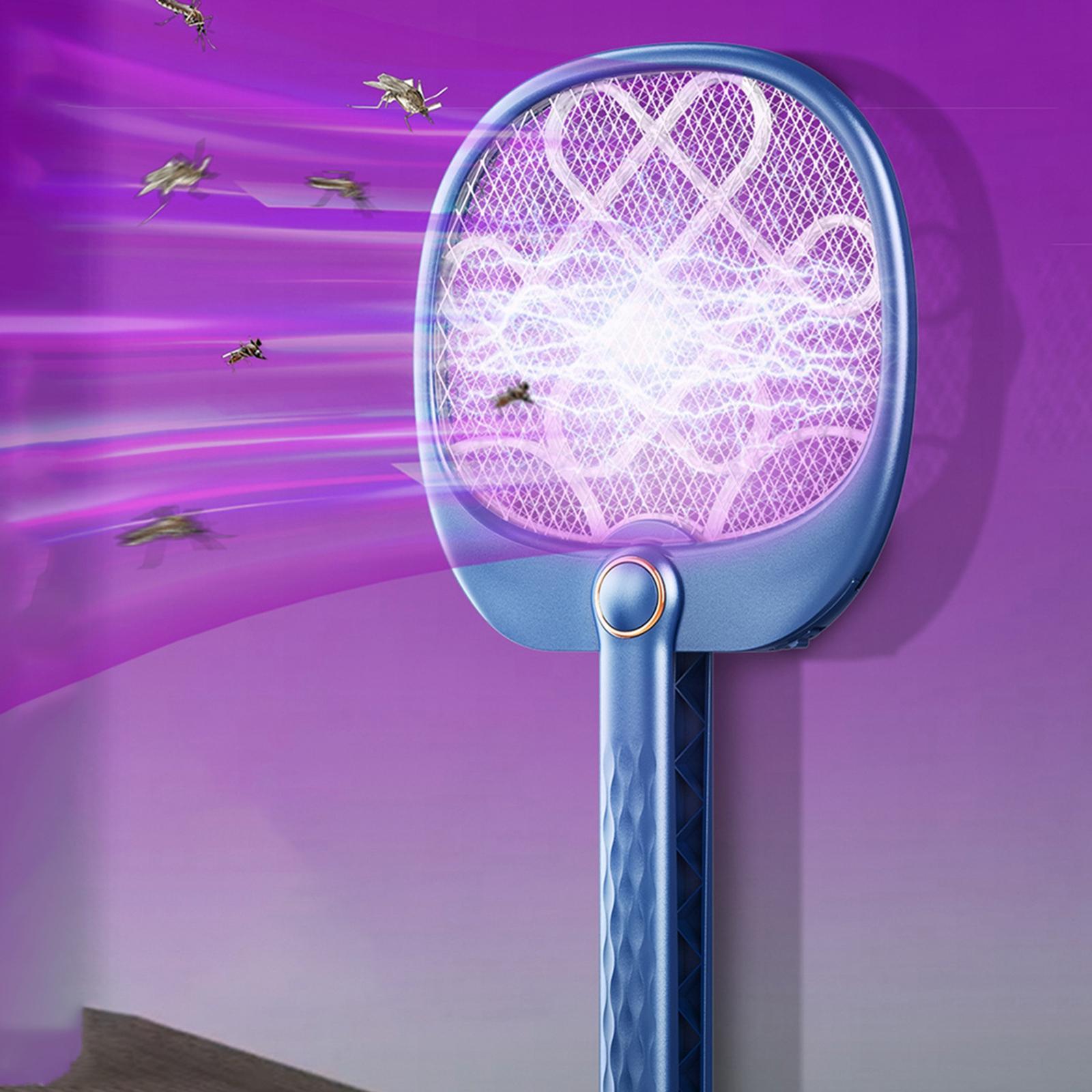 Handheld Folding Swatter Backyard Patio Blue