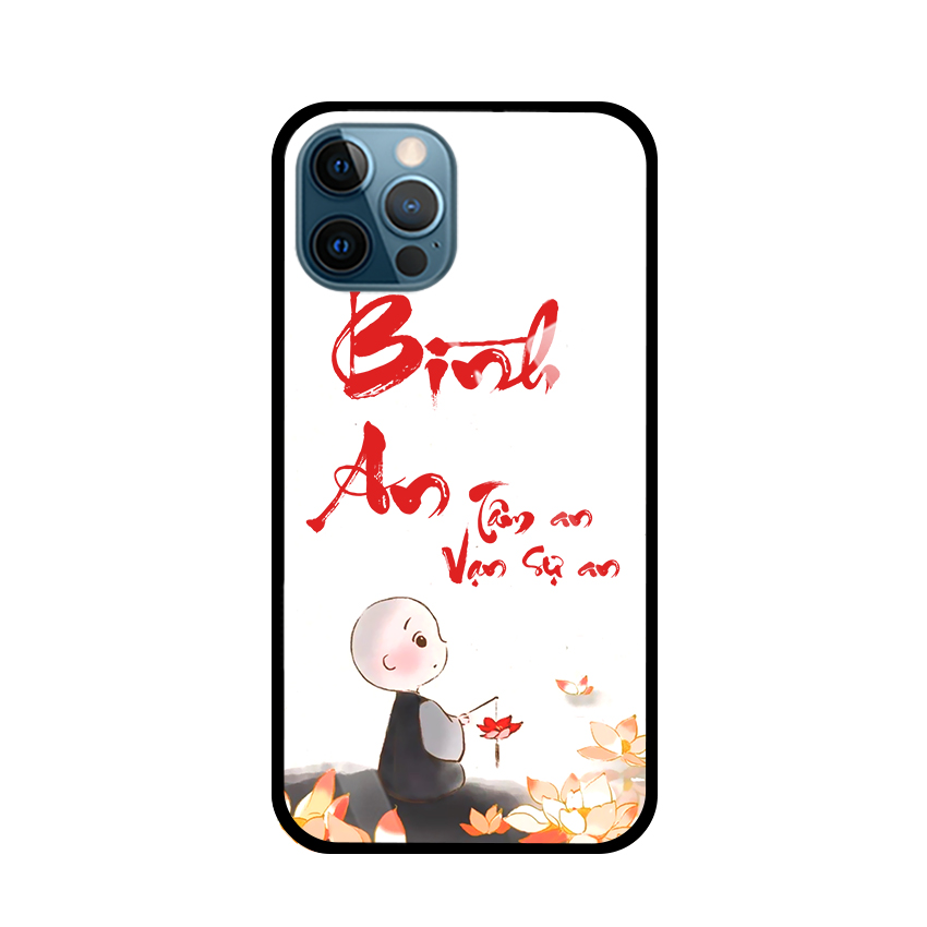 Ốp Lưng Kính Cượng Lực Cho Điện Thoại IPHONE 12 PRO MAX - 7933 BINHAN01 - Hàng Chính Hãng