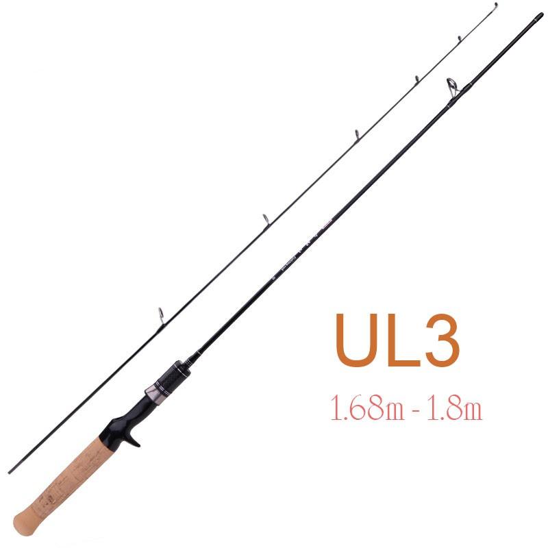 Cần câu lure ul ultralight siêu dẻo máy ngang 3 mẫu lựa chọn độ dài 1m68 và 1m8