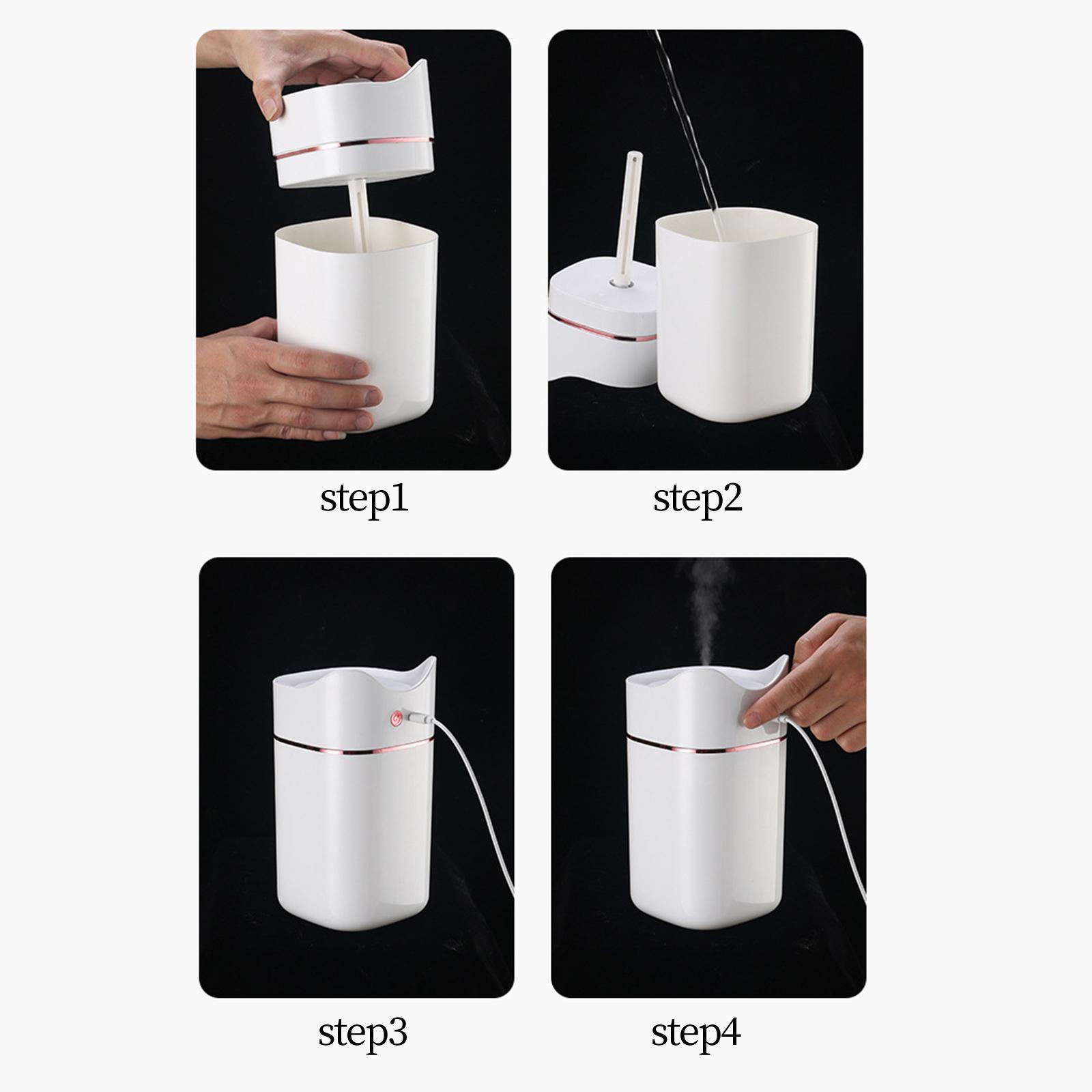 Desktop Humidifiers, 1.4L Air Humidifier, USB Cool Mist Sprayer with Night Light for Home, Office, Plants