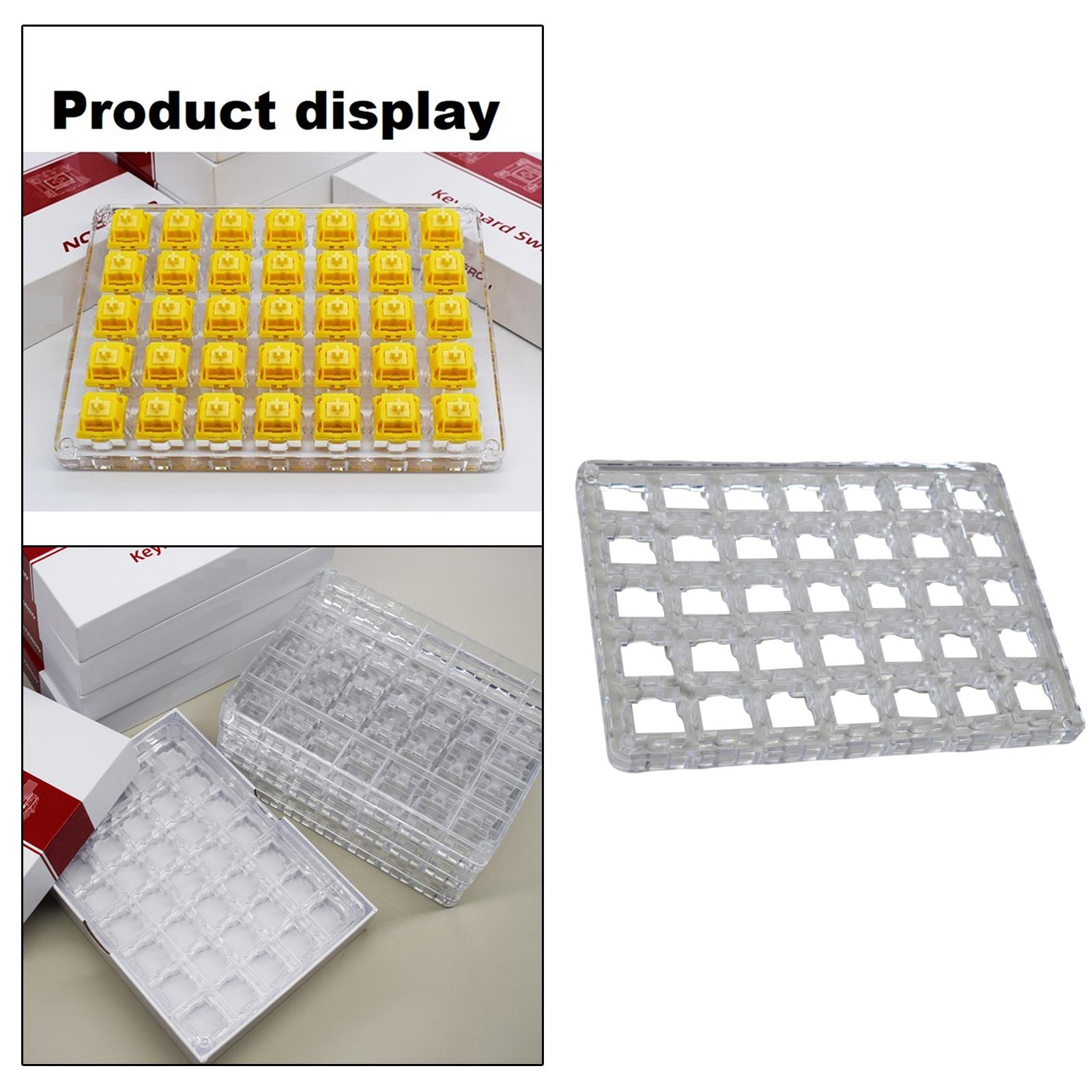 Transparent Button Tester Base Acrylic Storage for Keyboard