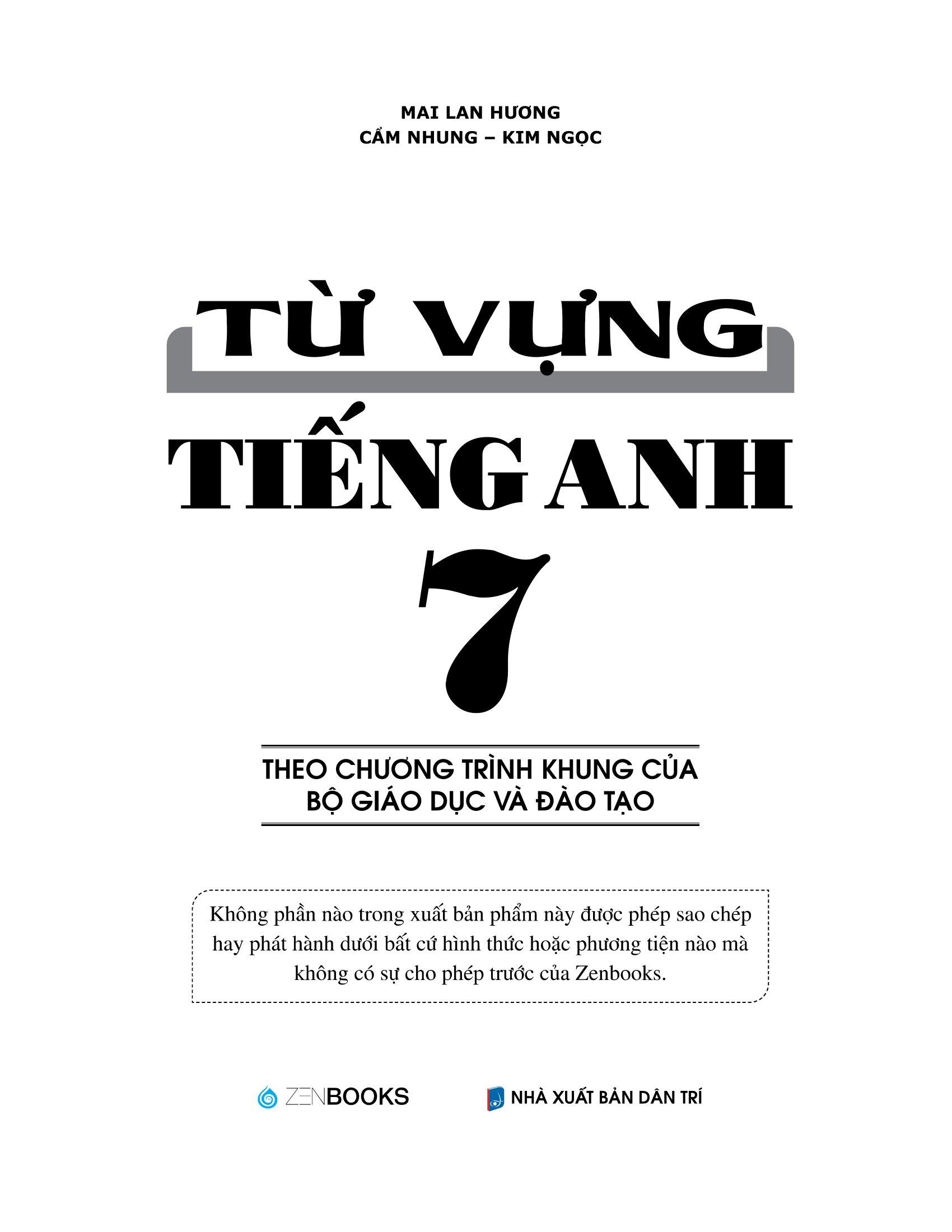 Từ Vựng Tiếng Anh 7