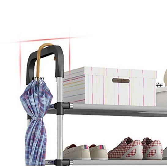 Kệ giày 5 tầng để giày dép lắp ghép thông minh bằng inox và nhựa