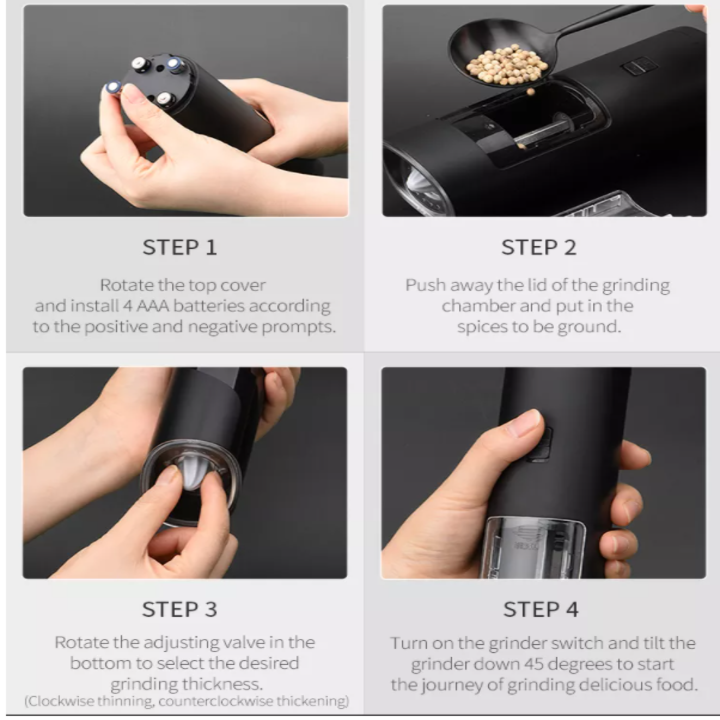 Máy xay tiêu và các loại gia vị cầm tay KYMQ-4 Nhựa ABS, Acrylic, lõi Mài gốm