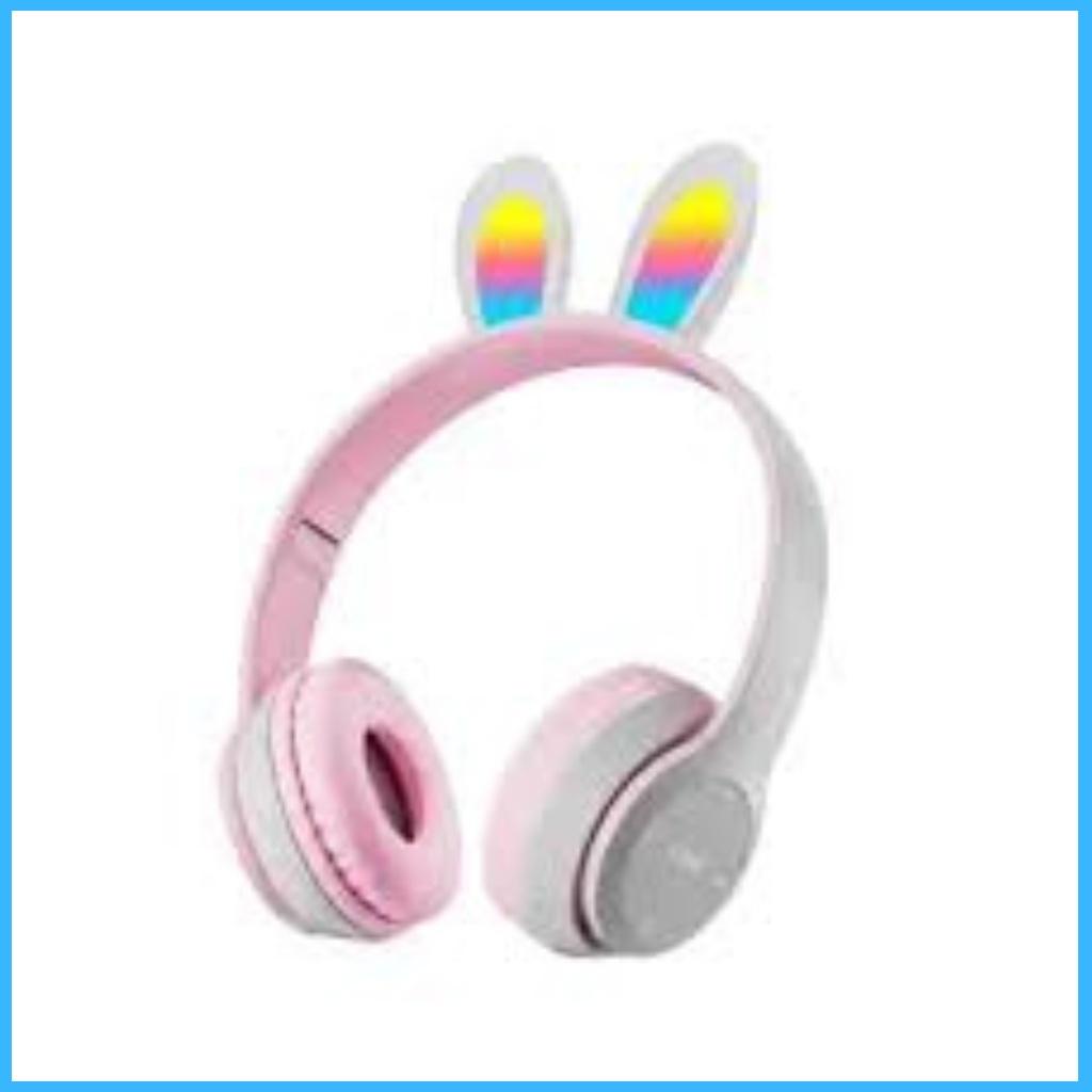 HEADPHONE KHÔNG DÂY TAI THỎ P47R - ÂM THANH CỰC HAY - TAI THỎ