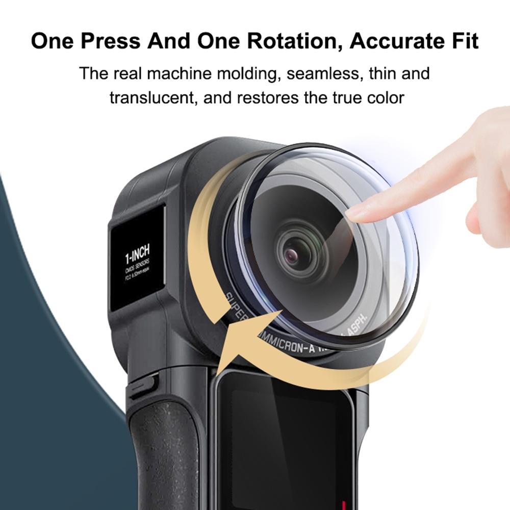 2pcs Panoramic Camera Lens Guards Lens Protective Cover Lens Protector Compatible with Insta360 ONE RS 1-Inch 360 Edition Camera