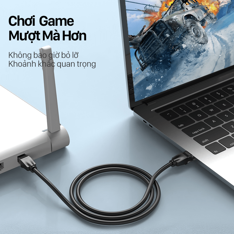 Cáp mạng Lan Cat8 tốc độ siêu cao 40Gbps SSTP dài 0.5 - 5m 10m 15m Vention - Hàng chính hãng