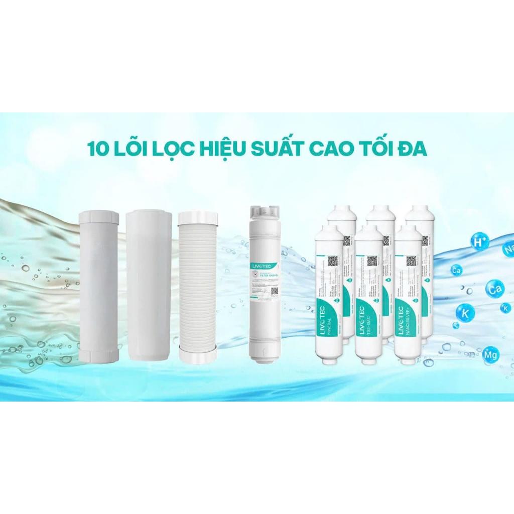 [TẶNG BỘ LÕI] Máy lọc nước Nóng Lạnh 10 lõi KAROFI Livotec 630 - Màng RO Hàn Quốc, Giao lắp miễn phí - Hàng Chính Hãng