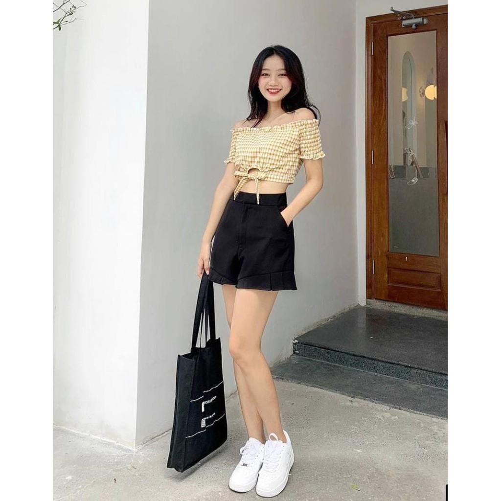 Áo Bẹt Vai Thắt Eo