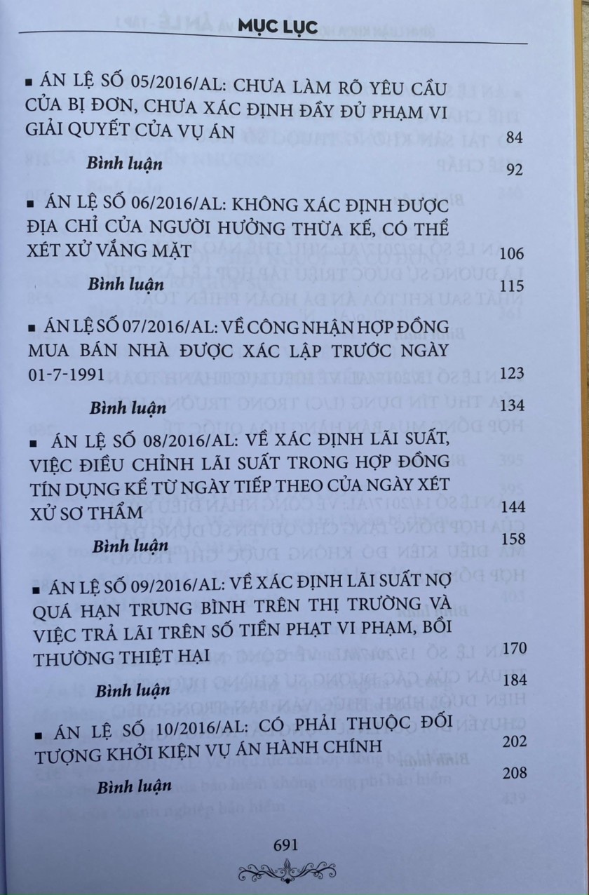 Bình Luận Khoa Học Bản ÁnVà Án Lệ - Tập 1