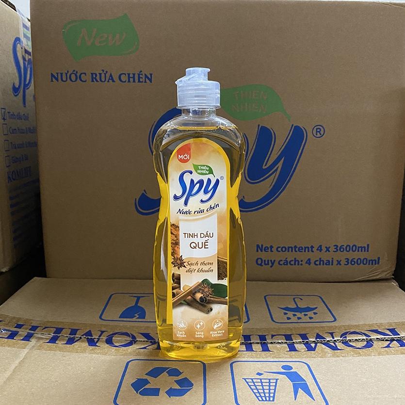 Nước rửa chén bát SPY hương Quế 760 ml thành phần thiên nhiên, an toàn, sạch nhanh dầu mỡ, mùi tanh