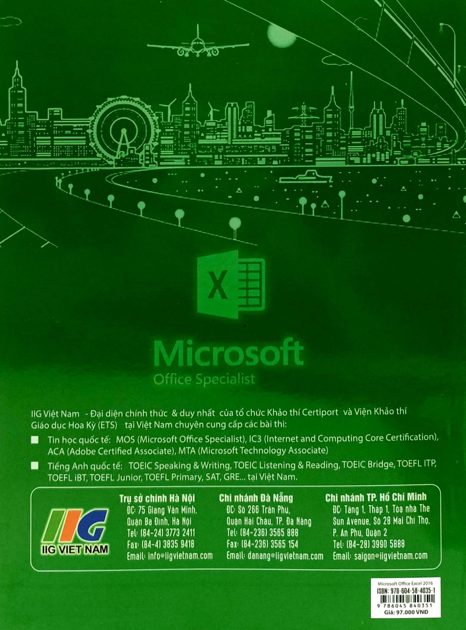 Microsoft Excel 2016 (Tái Bản 2023)