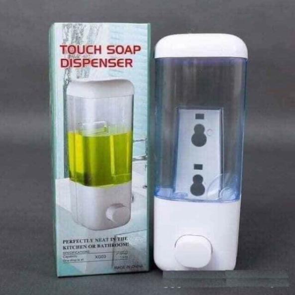 Hộp nhả dầu gội, sữa tắm, chất lỏng 2 ngăn 1 ngăn gắn tường không khoan tiện lợi dùng khách sạn nhà nghỉ gia đình