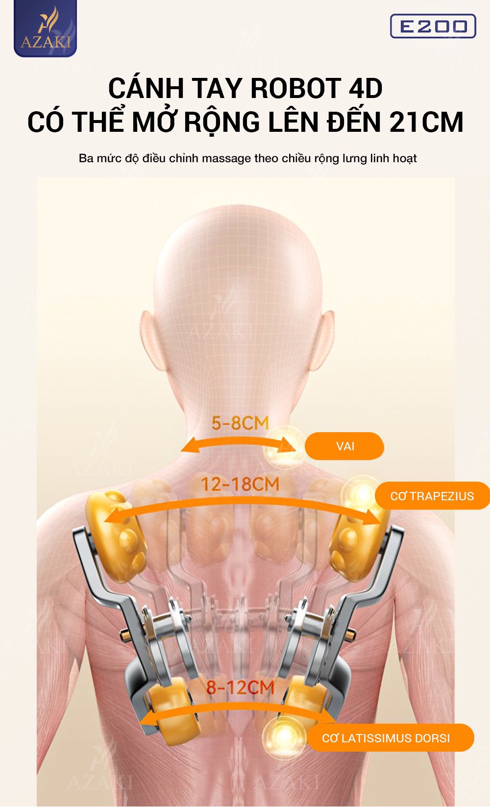 Ghế Massage Cao Cấp Toàn Thân 4D AZAKI E200