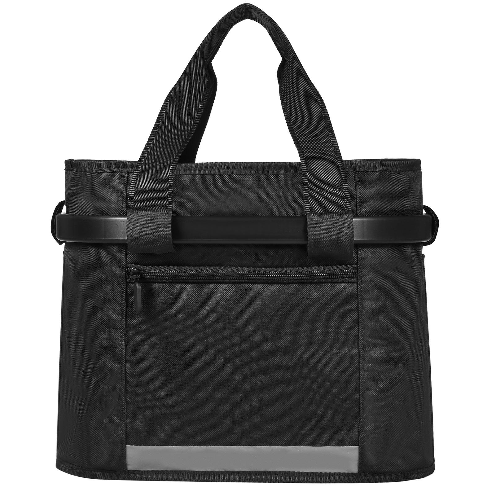 Bike Basket Quick Release Removable Folding Bicycle Handle Basket Pet Cat Dog Carrier Bag Detachable Shoulder Bag Tote