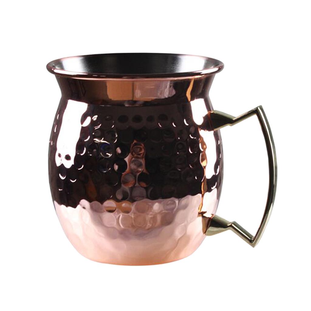 Moscow Mule Mug Cocktail Barrel Tankard Cup Kitchen Barware Cup Rose Gold