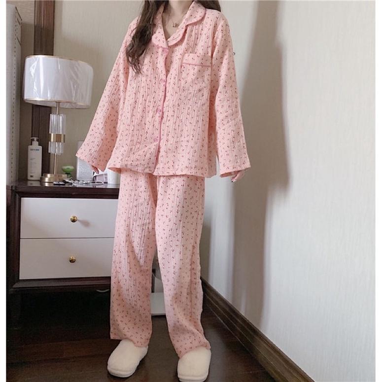 Bộ ngủ / mặc nhà Cherry Pyjamas dài 3 màu