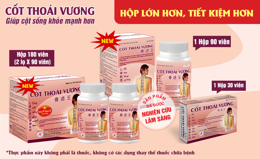 Viên Uống CỐT THOÁI VƯƠNG - Giúp Cột Sống Khỏe Mạnh Hơn