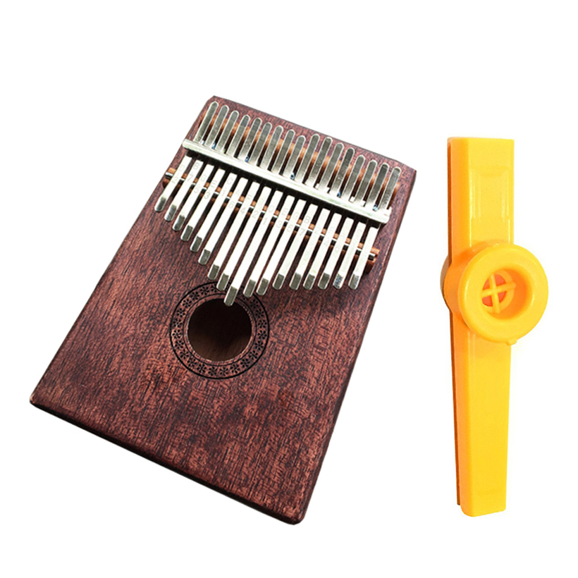 Đàn Kalimba Gỗ Coffee 17 phím Tặng Kèn Kazoo