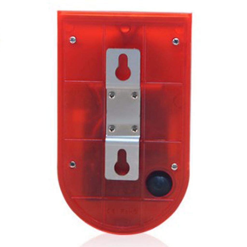 Solar Sound Light Alarm 110db Siren Sound Alert Strobe Security Alarm System