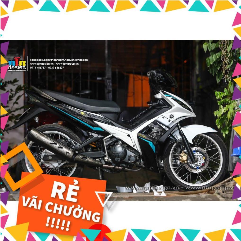 Tem Rời Exciter 2009 Mẫu Xanh Trắng Đen Chữ LC 135