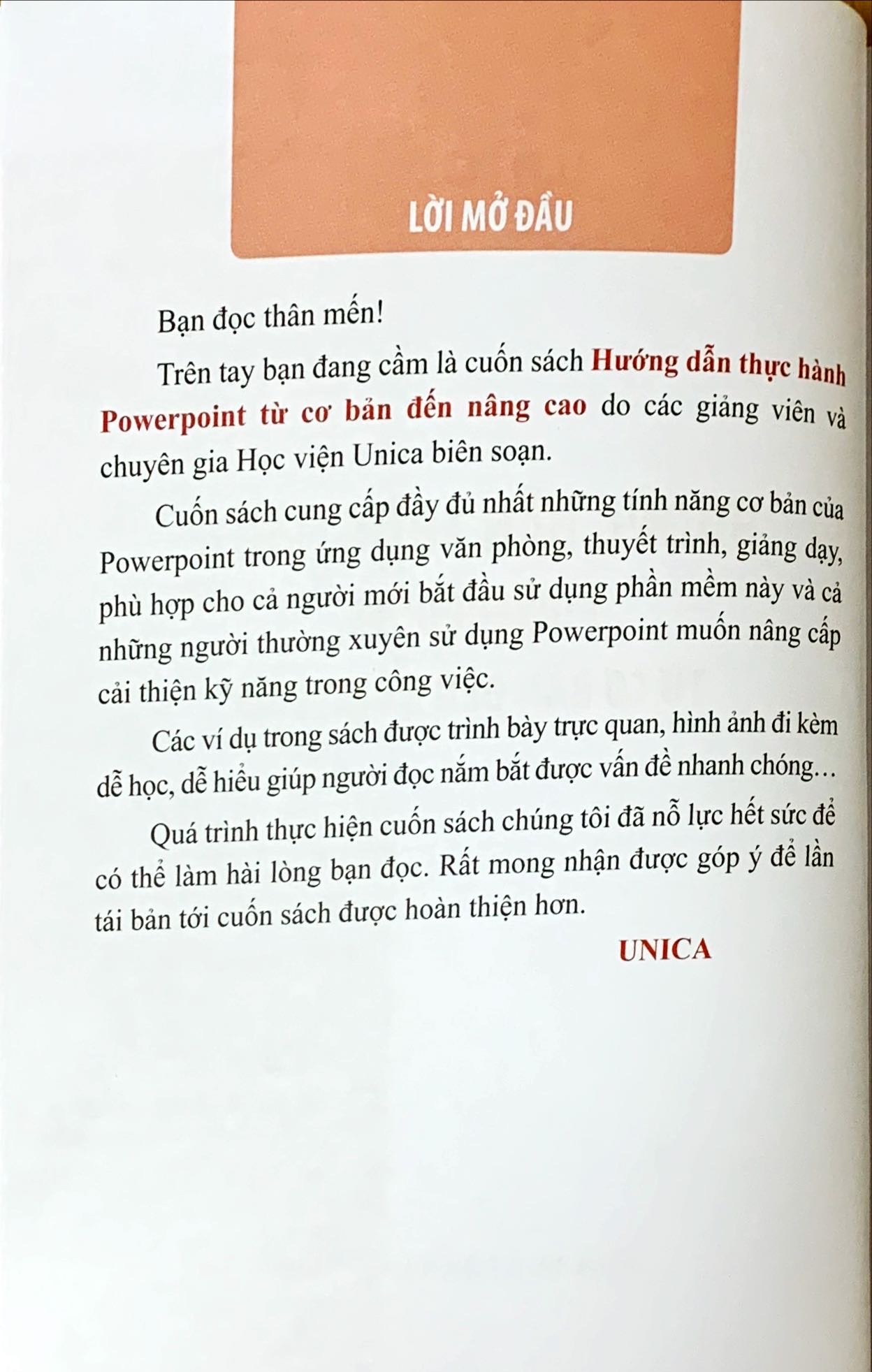 Sách PowerPoint Tin học văn phòng Unica, Hướng dẫn thực hành từ cơ bản đến nâng cao, in màu chi tiết, TẶNG video bài giảng