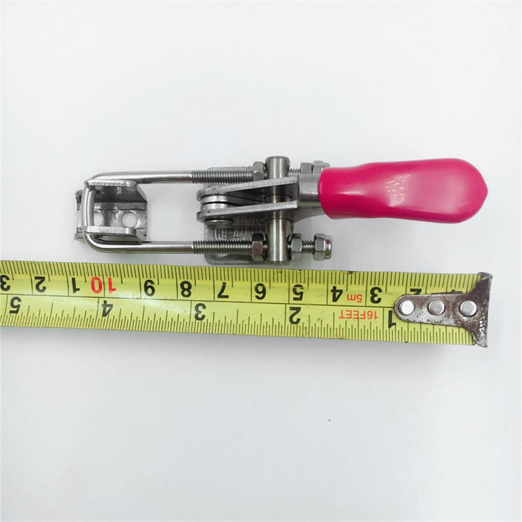 5Pcs 170kg Holding Capacity, Adjustable Quick Release Latch Type Toggle Clamp Hand Tool, Stainless