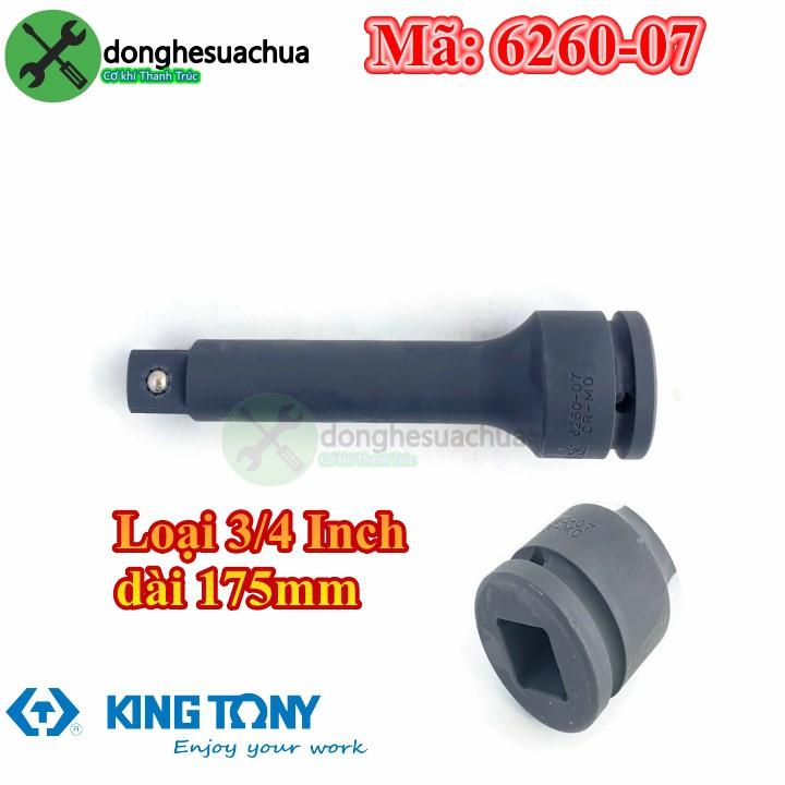 Đầu nối dài 3/4 Kingtony 6260-07 màu đen dài 175mm đầu vuông 19mm