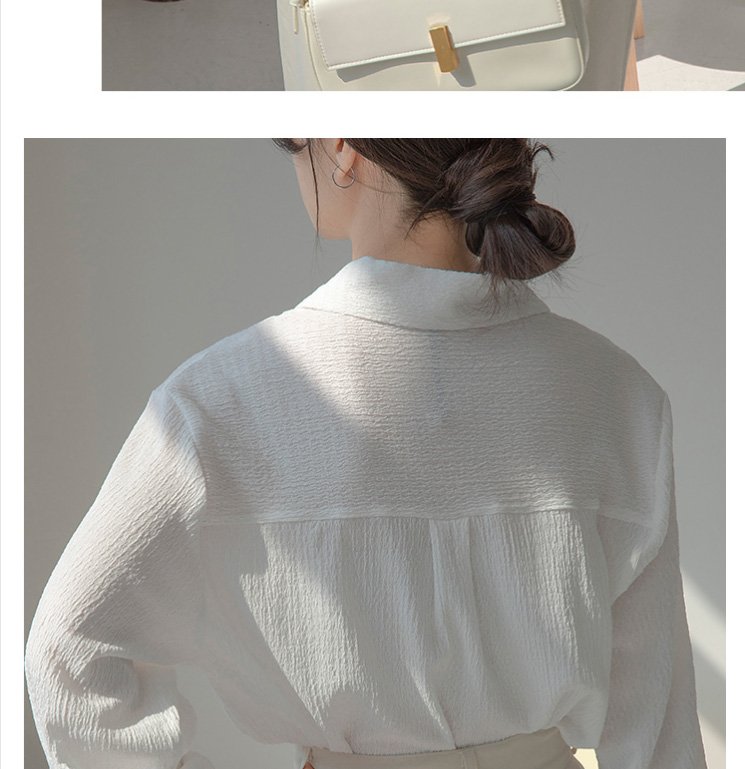 Hình ảnh Áo sơ mi trắng nữ form rộng, Chất vải Đũi mềm, mát, áo kiểu nữ, phong cách nhẹ nhàng, T71