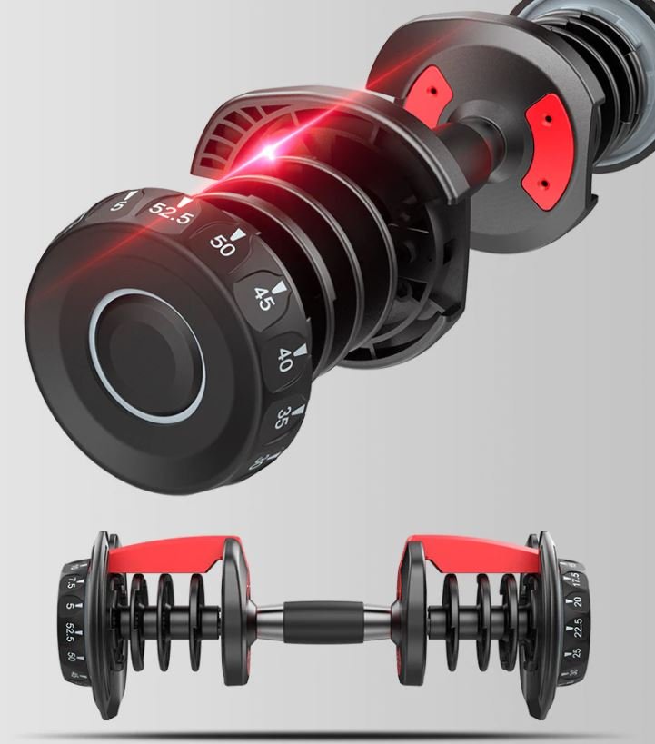 Một Bộ 2 Tạ Tay 48kg ,mỗi bên 24kg Điều Chỉnh Khóa Số Tự Động Loại Cao Cấp Có Khay đựng
