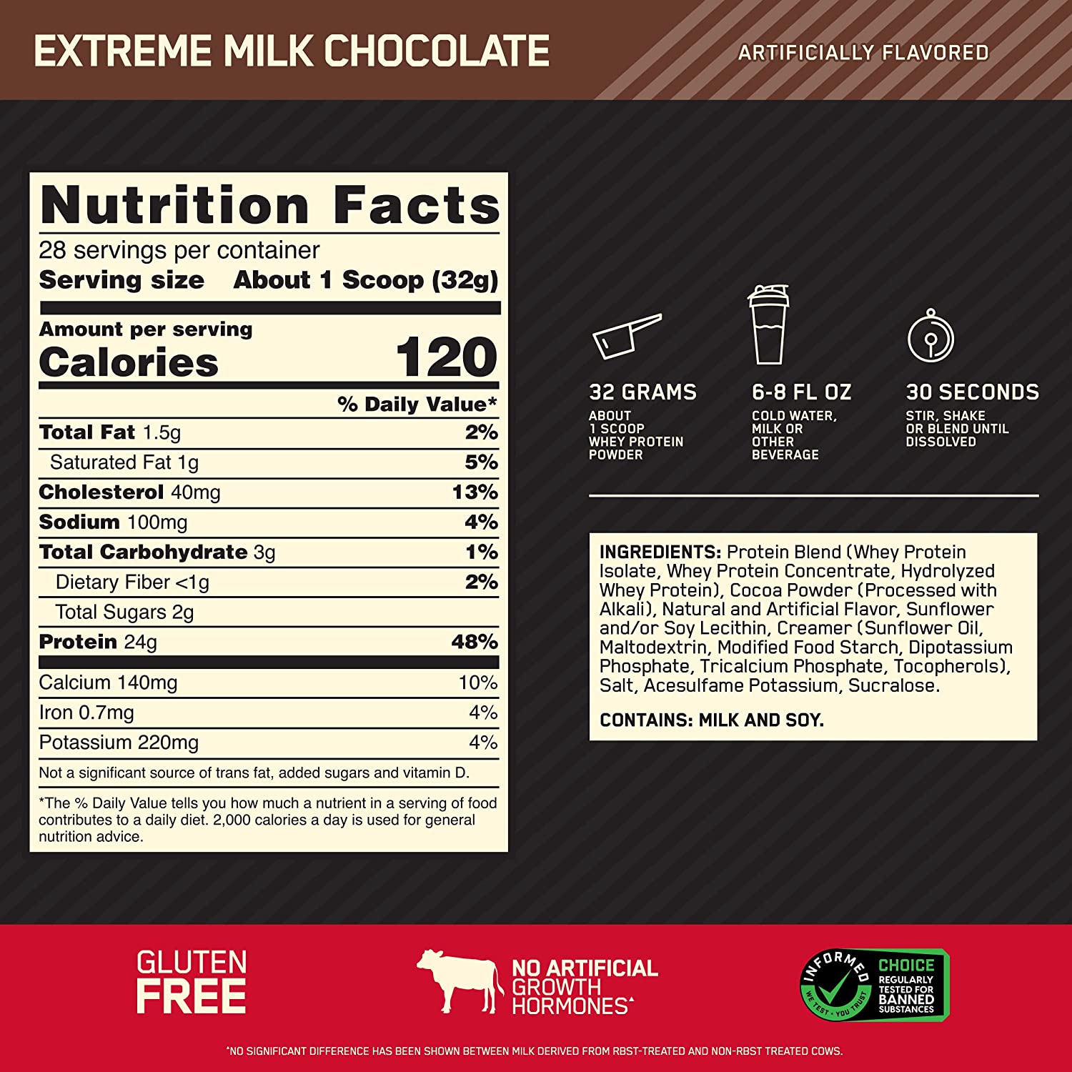 Gold Standard 100% Whey On 2lbs Chính Hãng Optimum Nutrition