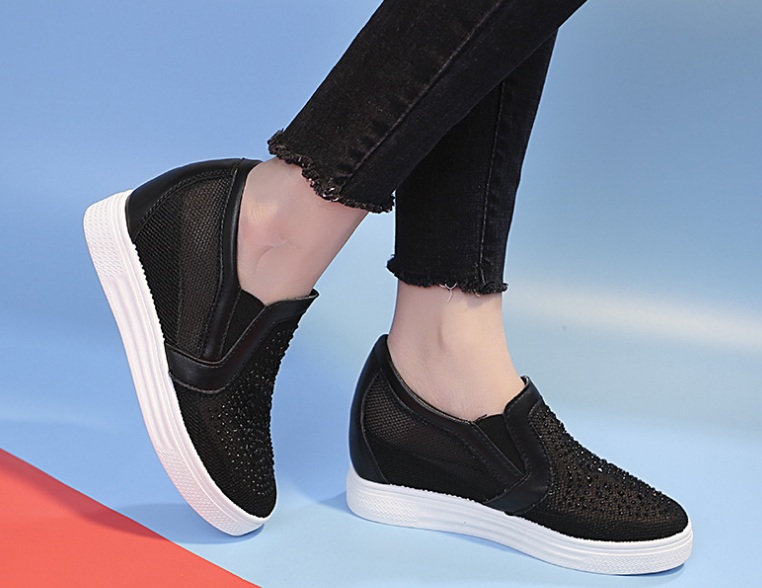 Giày nữ, giày slip on đế độn lưới V6 S294