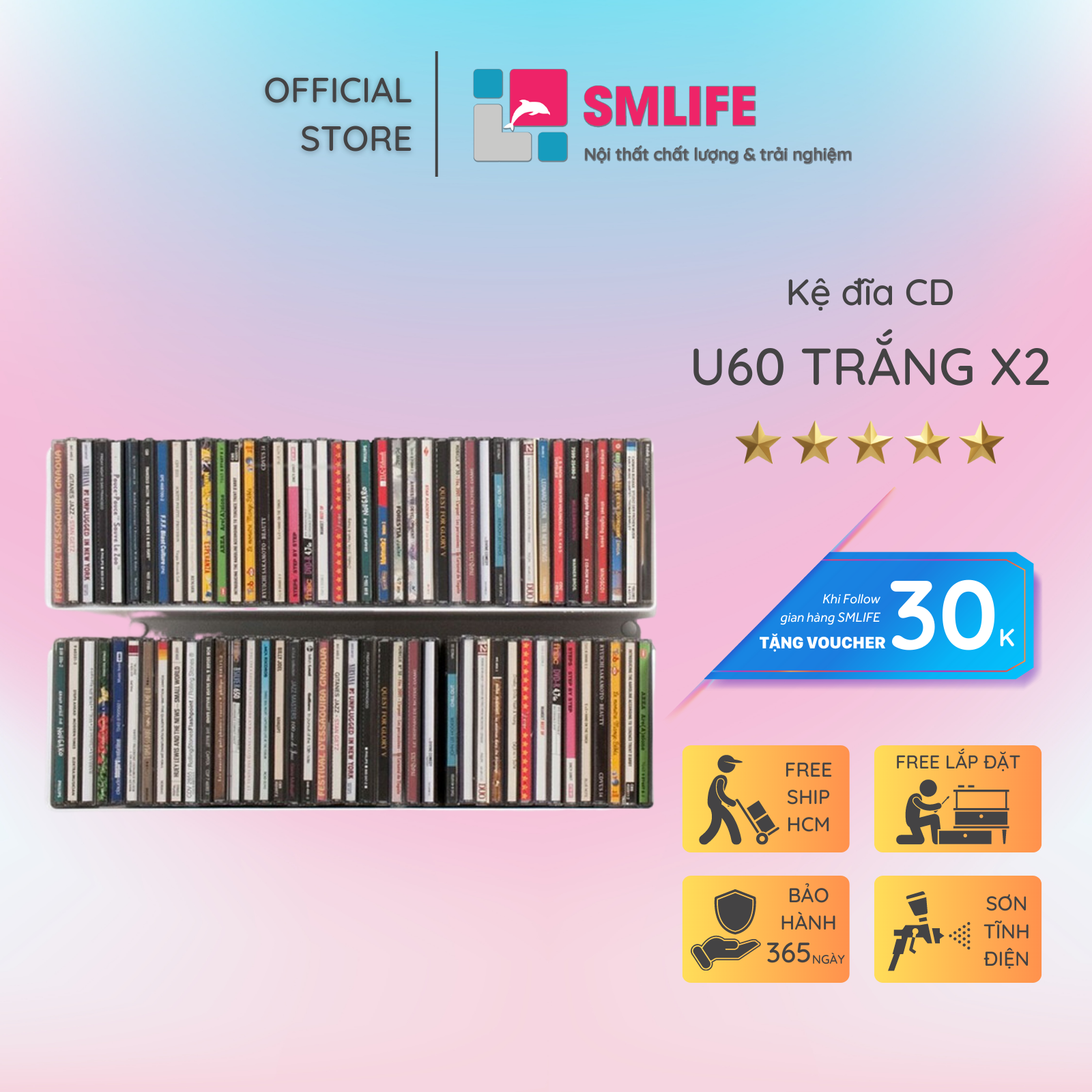 Kệ đĩa CD chữ U60
