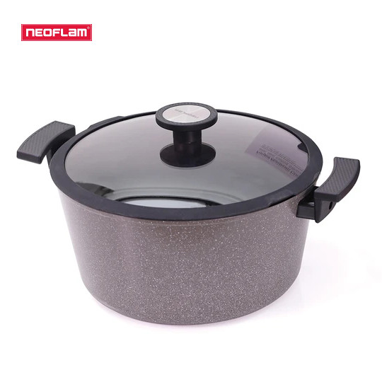 Nồi sâu chống dính bếp từ Neoflam Reverse 28cmmàu ghi đá
