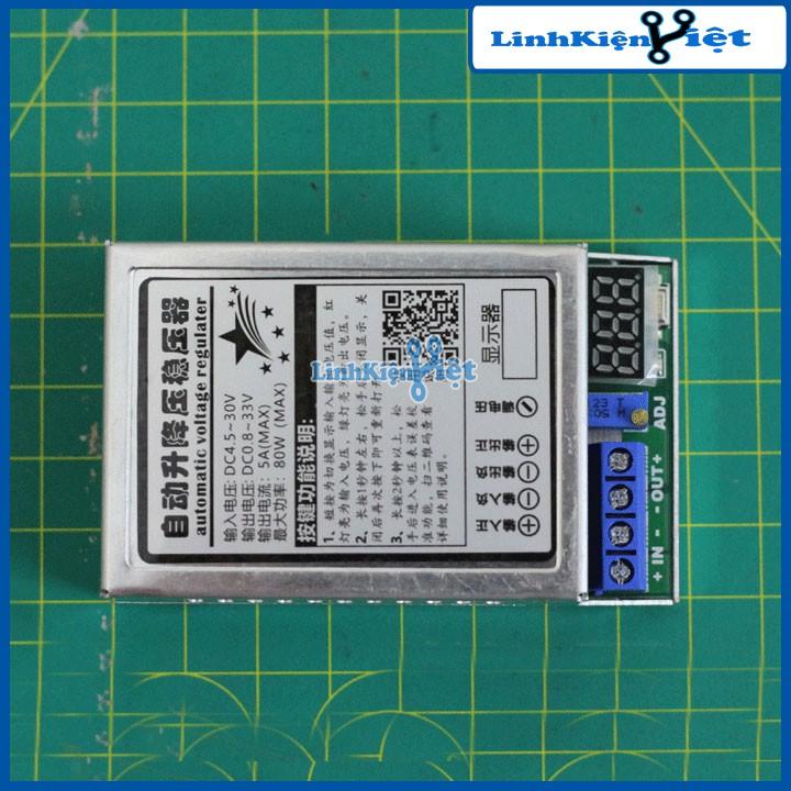 Module Boost Buck DC-DC Vin 4.5V-30VDC Vout 0.8V-33VDC 5A 80W