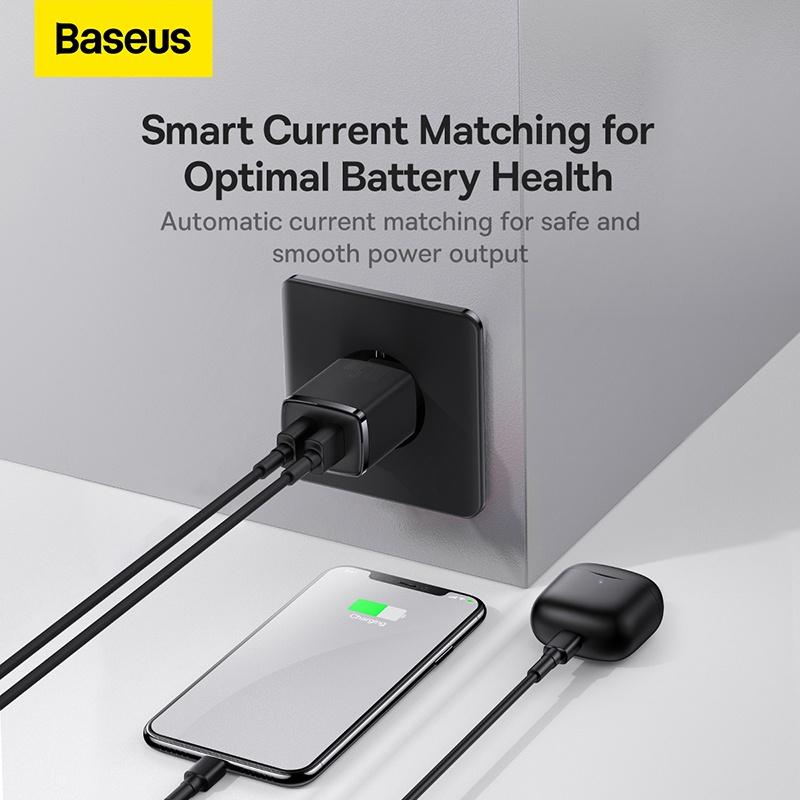 Cốc Sạc Đa Năng 2 Cổng Sạc Baseus Compact Charger 10.5W (Hàng chính hãng