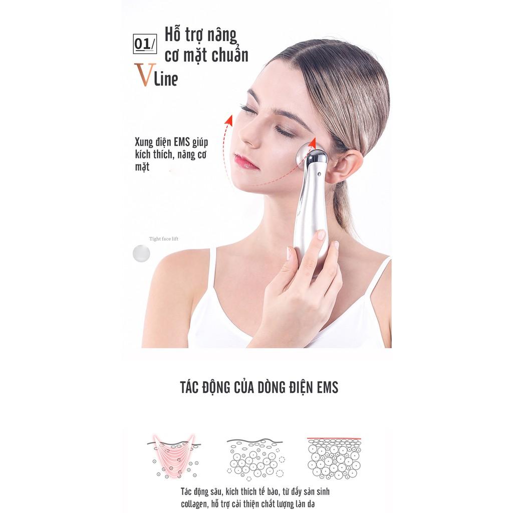 Máy Điện Di Tinh Chất K-SKIN Công Nghệ EMS &amp; RF Kết Hợp Ánh Sáng Sinh Học Giúp Tái Tạo Collagen, Chống Lão Hóa Da - Hàng Chính Hãng